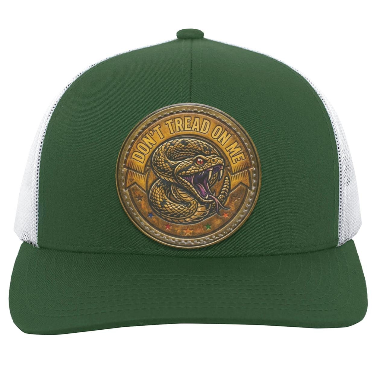 Don't Tread On Me Hat, Gadsden Flag Rattlesnake Trucker Cap, Patriotic Snapback, view 3