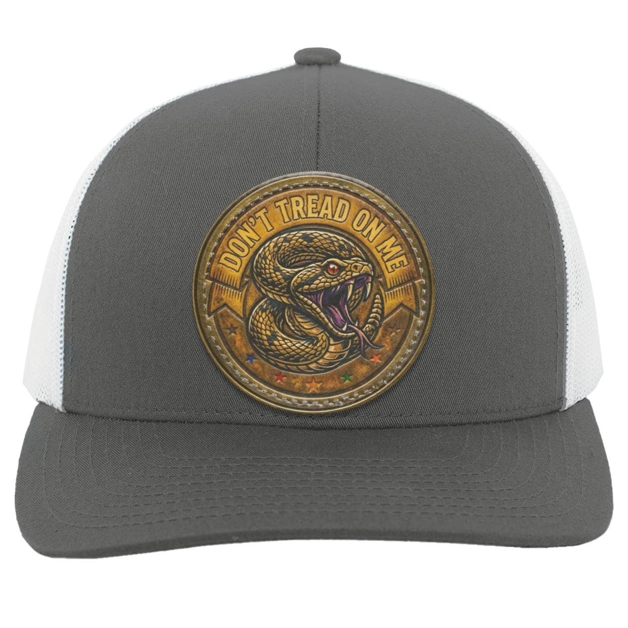 Don't Tread On Me Hat, Gadsden Flag Rattlesnake Trucker Cap, Patriotic Snapback, view 4