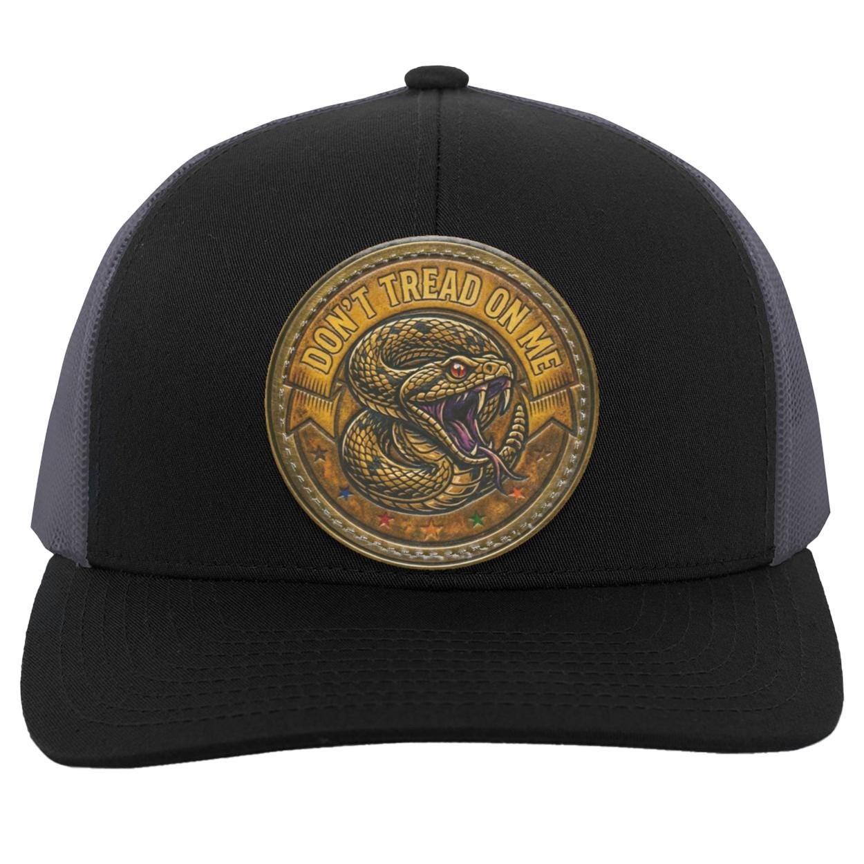 Don't Tread On Me Hat, Gadsden Flag Rattlesnake Trucker Cap, Patriotic Snapback, view 6