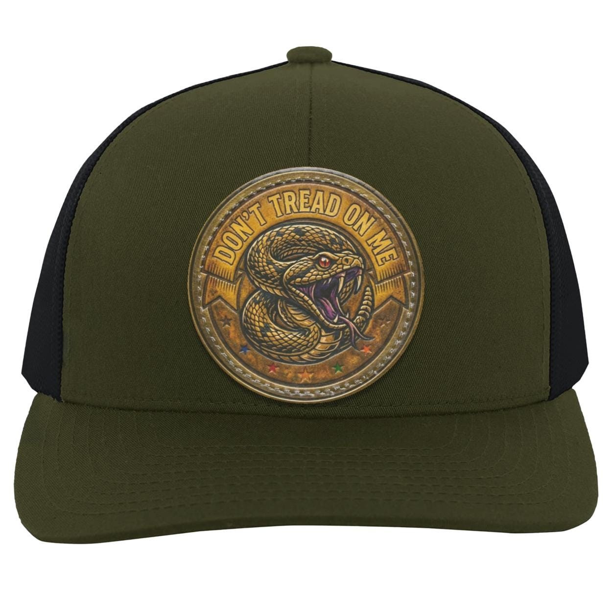 Don't Tread On Me Hat, Gadsden Flag Rattlesnake Trucker Cap, Patriotic Snapback, view 8