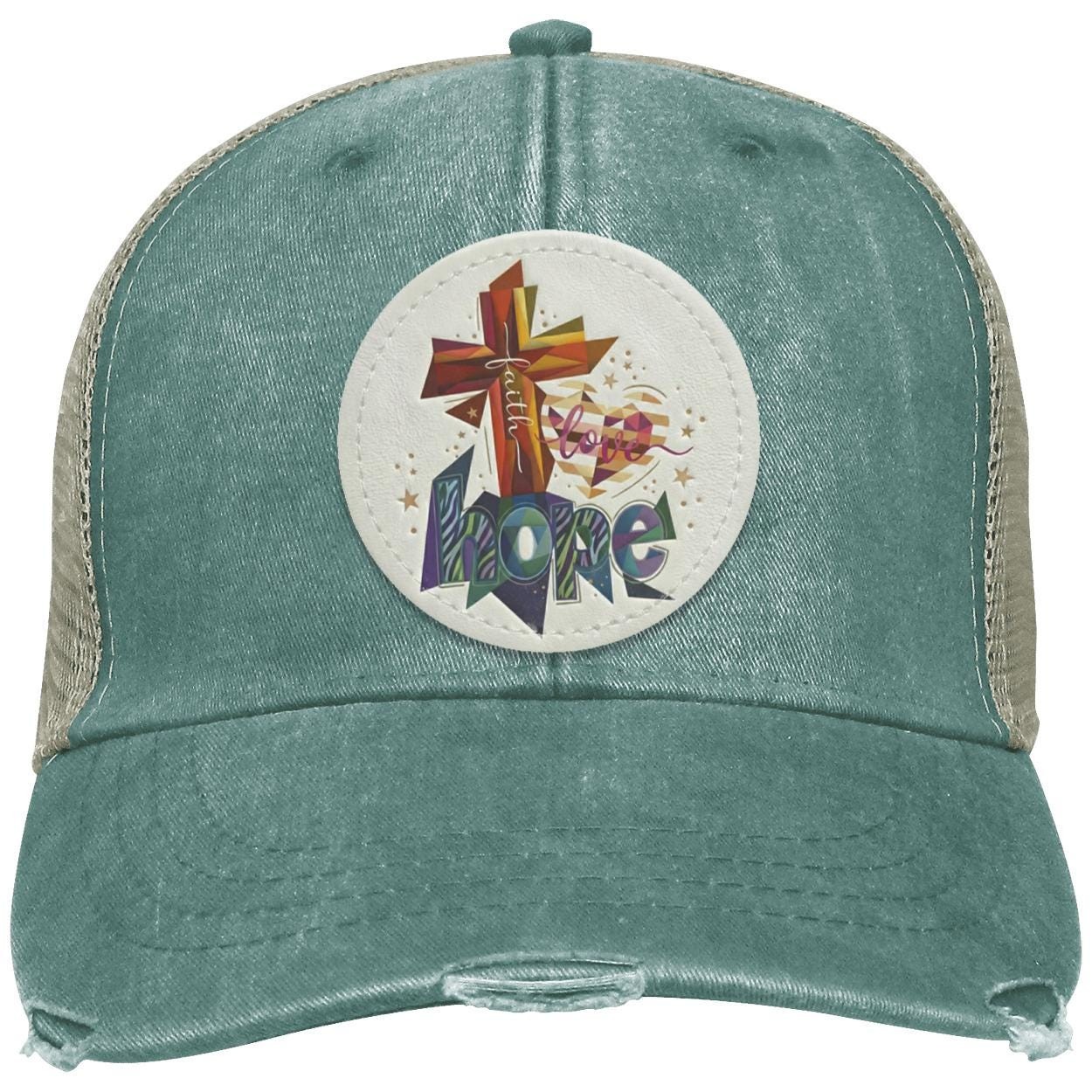 Faith Hope Love | Christian Trucker Hat | Religious Gift, view 2