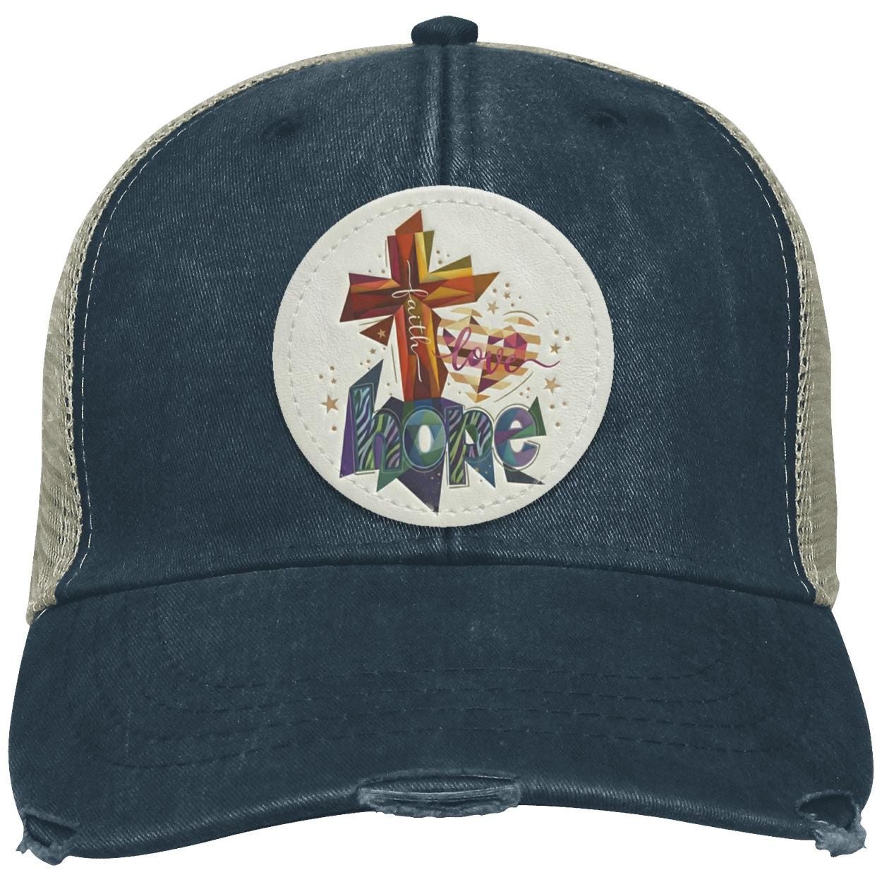 Faith Hope Love | Christian Trucker Hat | Religious Gift, view 3