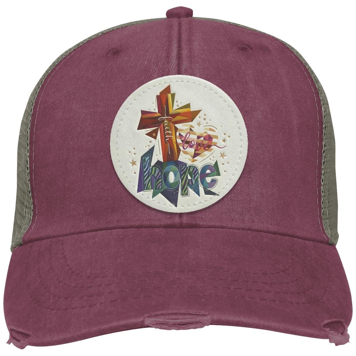 Faith Hope Love | Christian Trucker Hat | Religious Gift, view 6