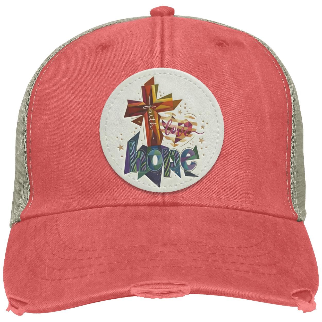 Faith Hope Love | Christian Trucker Hat | Religious Gift, view 9