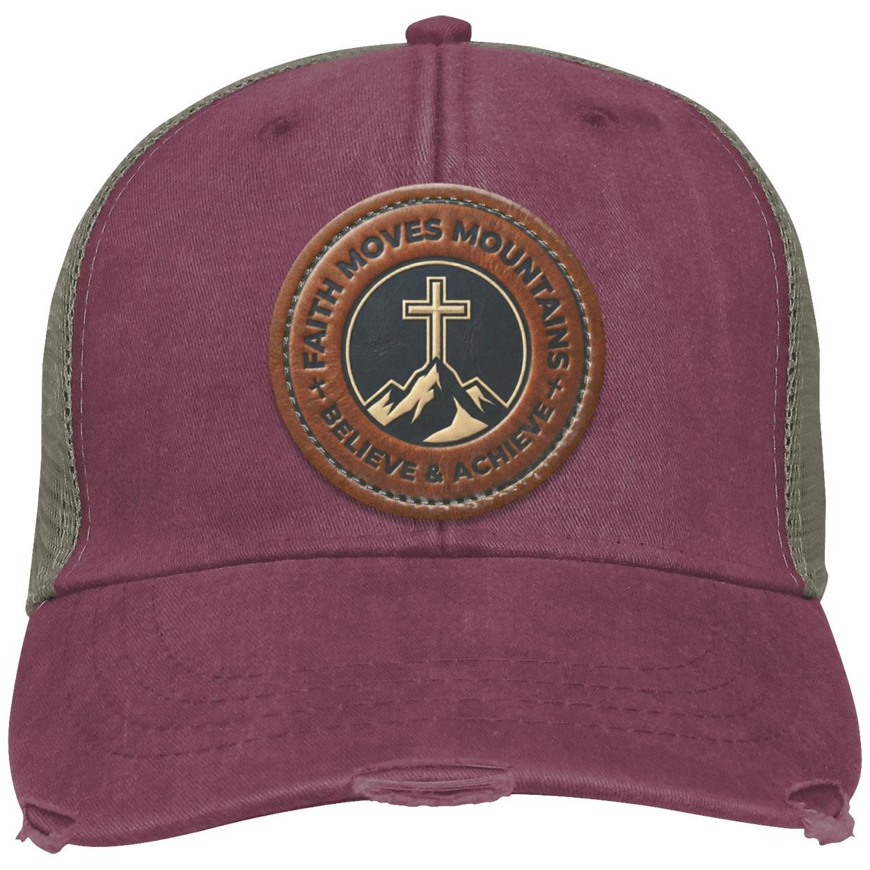 Faith Moves Mountains | Christian Trucker Hat | Religious Gift | Believe & Achieve, view 6