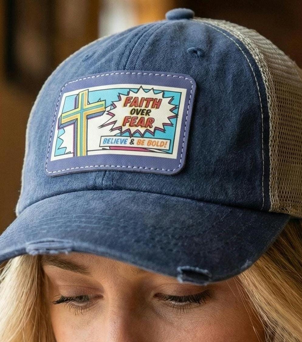 Faith Over Fear Trucker Hat | Christian Apparel, Religious Gift