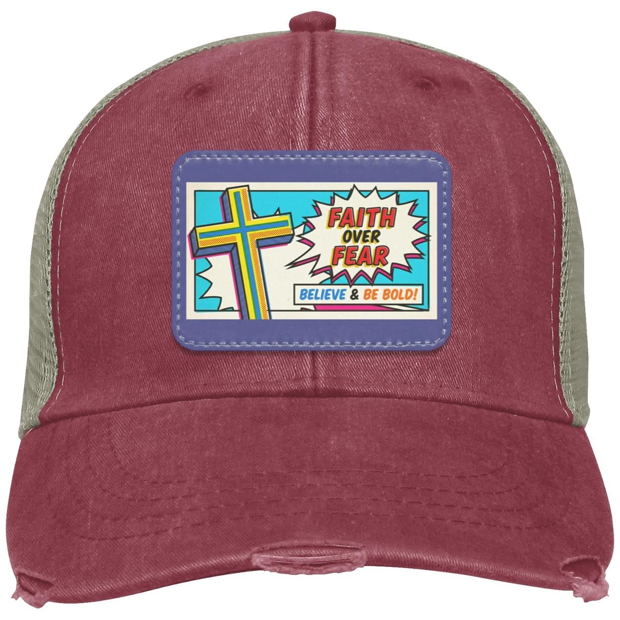 Faith Over Fear Trucker Hat | Christian Apparel, Religious Gift, view 2