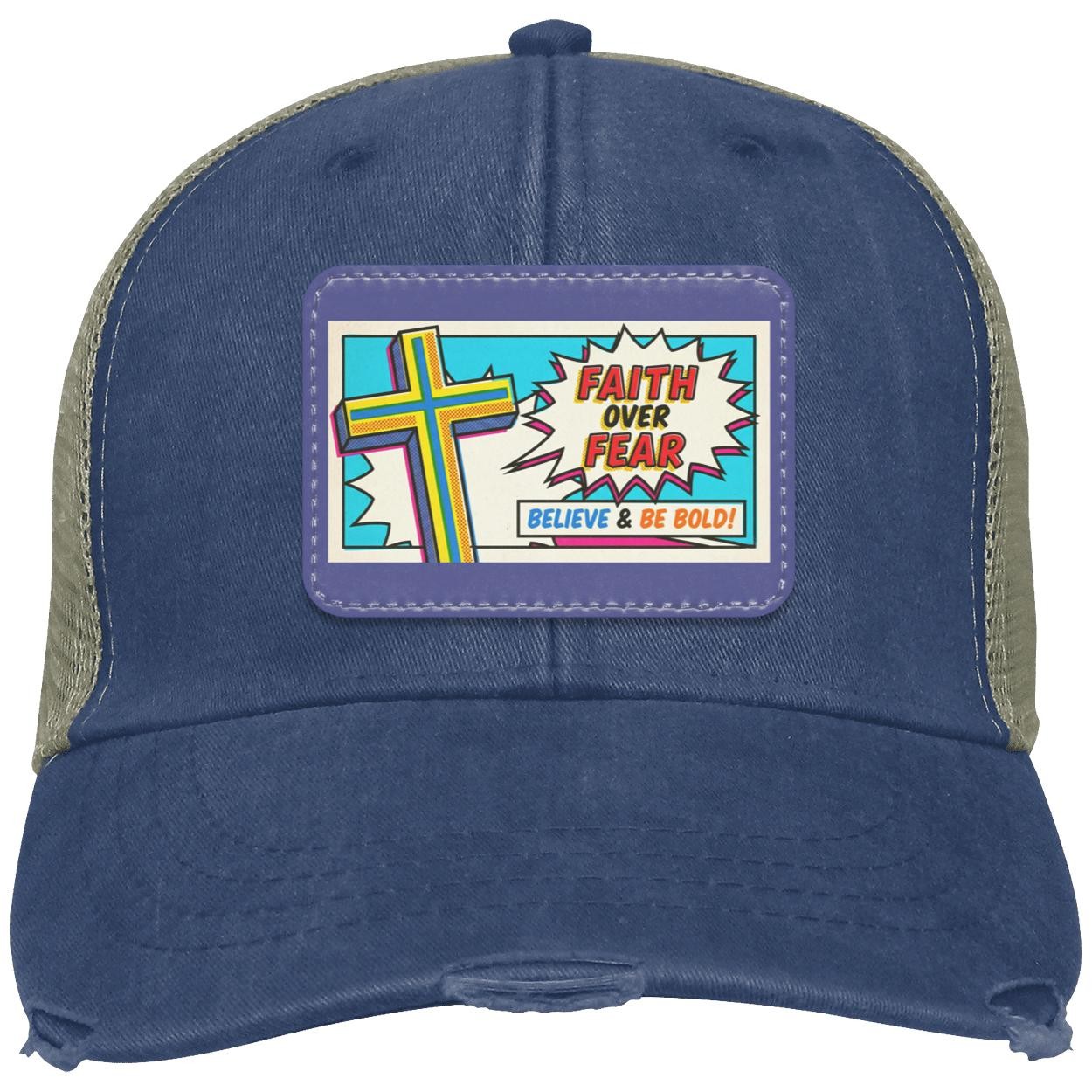 Faith Over Fear Trucker Hat | Christian Apparel, Religious Gift, view 3
