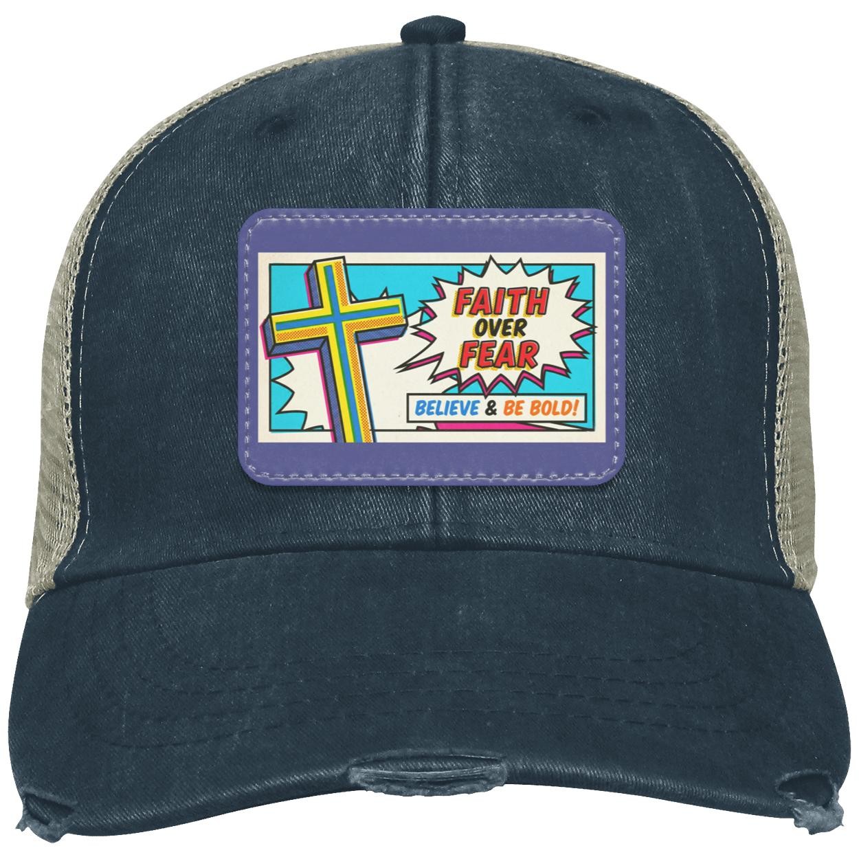 Faith Over Fear Trucker Hat | Christian Apparel, Religious Gift, view 4