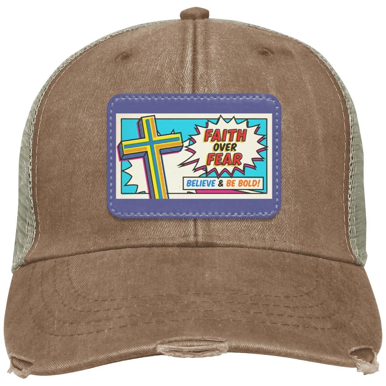 Faith Over Fear Trucker Hat | Christian Apparel, Religious Gift, view 5