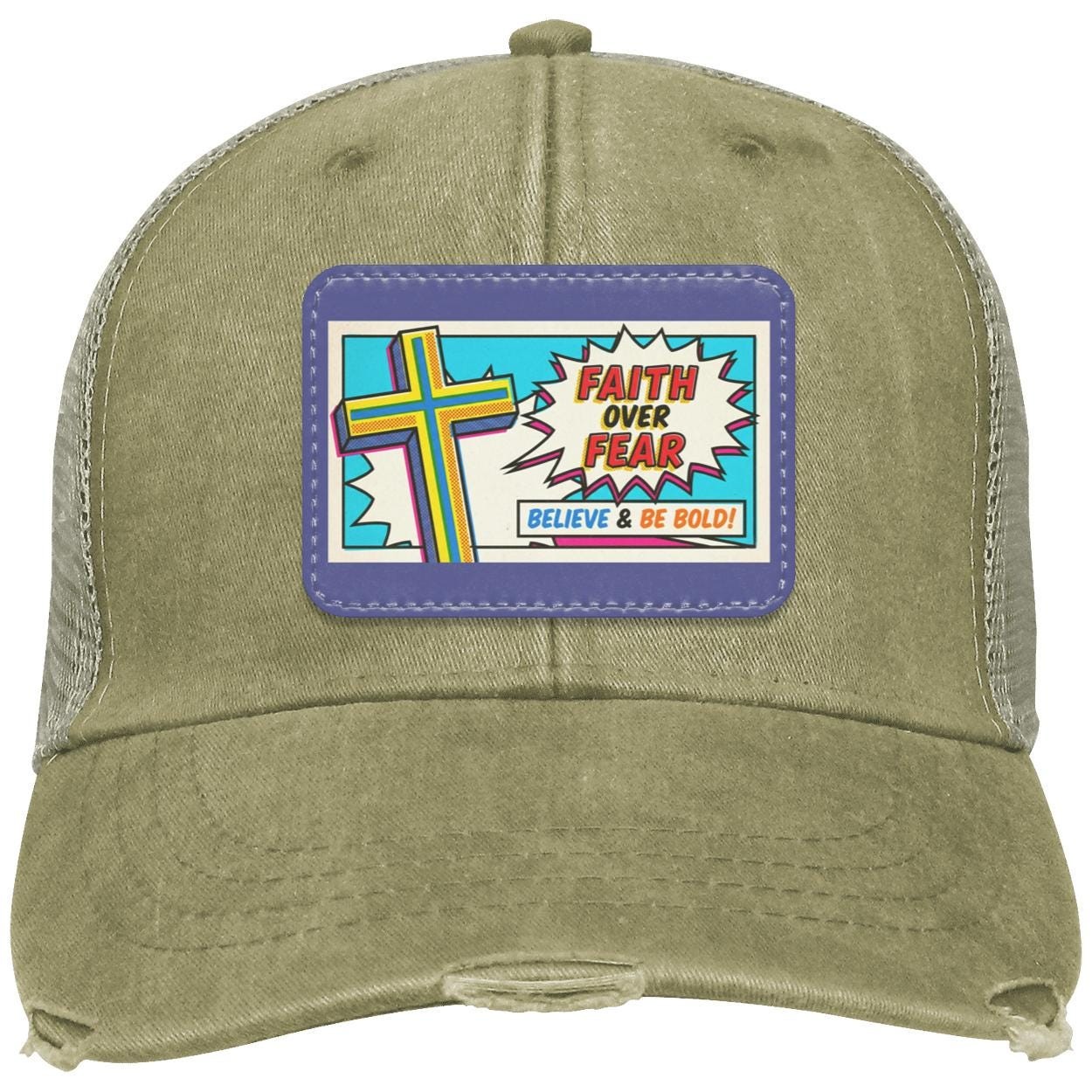 Faith Over Fear Trucker Hat | Christian Apparel, Religious Gift, view 6