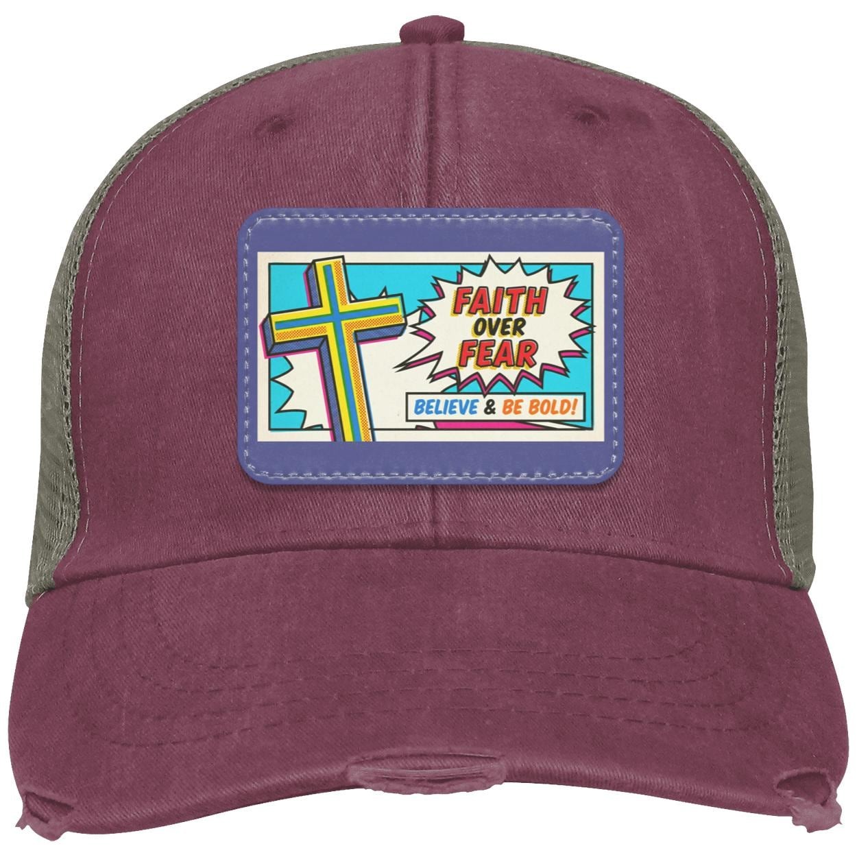 Faith Over Fear Trucker Hat | Christian Apparel, Religious Gift, view 7
