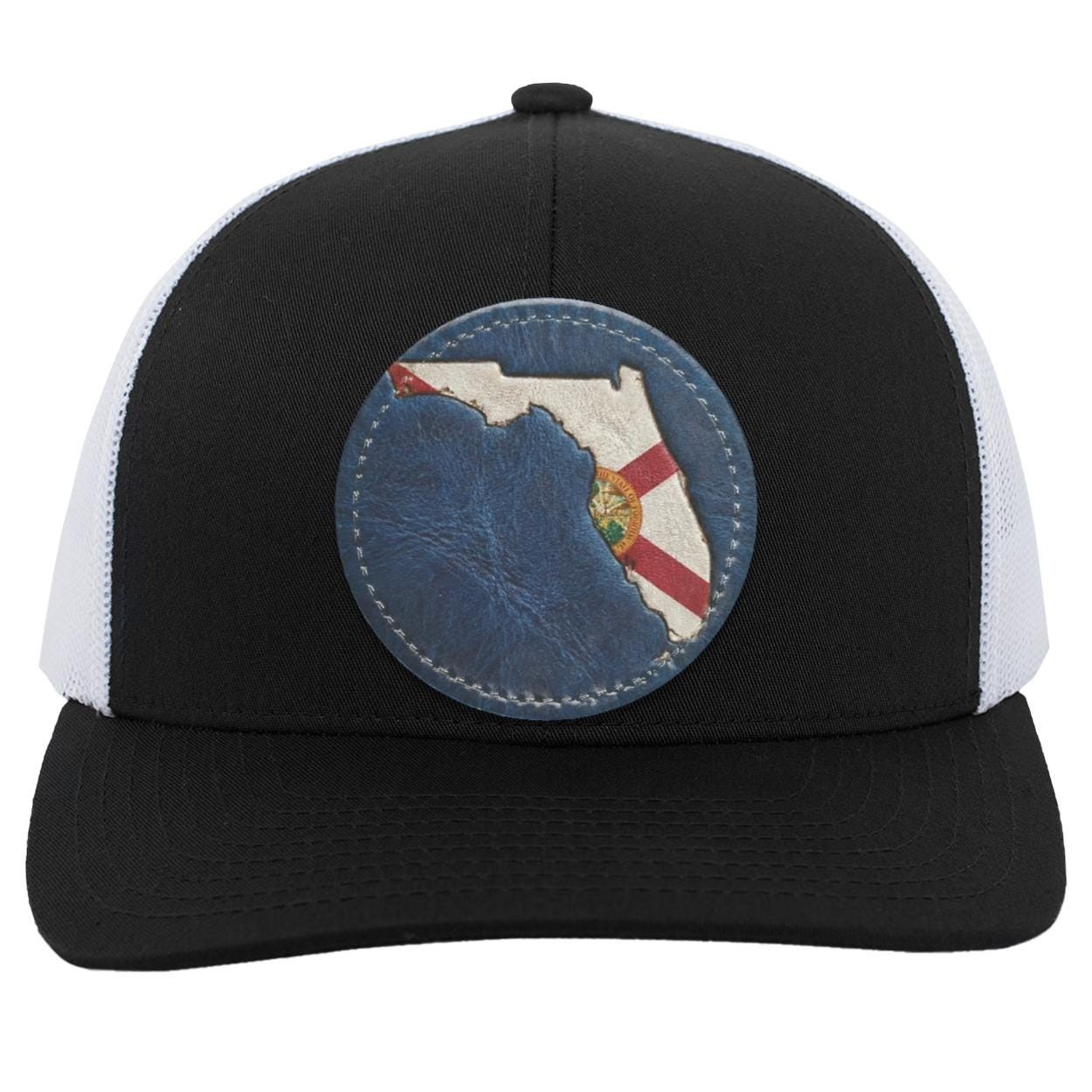 Florida Flag Leather Patch Trucker Hat | Sunshine State Pride, view 10