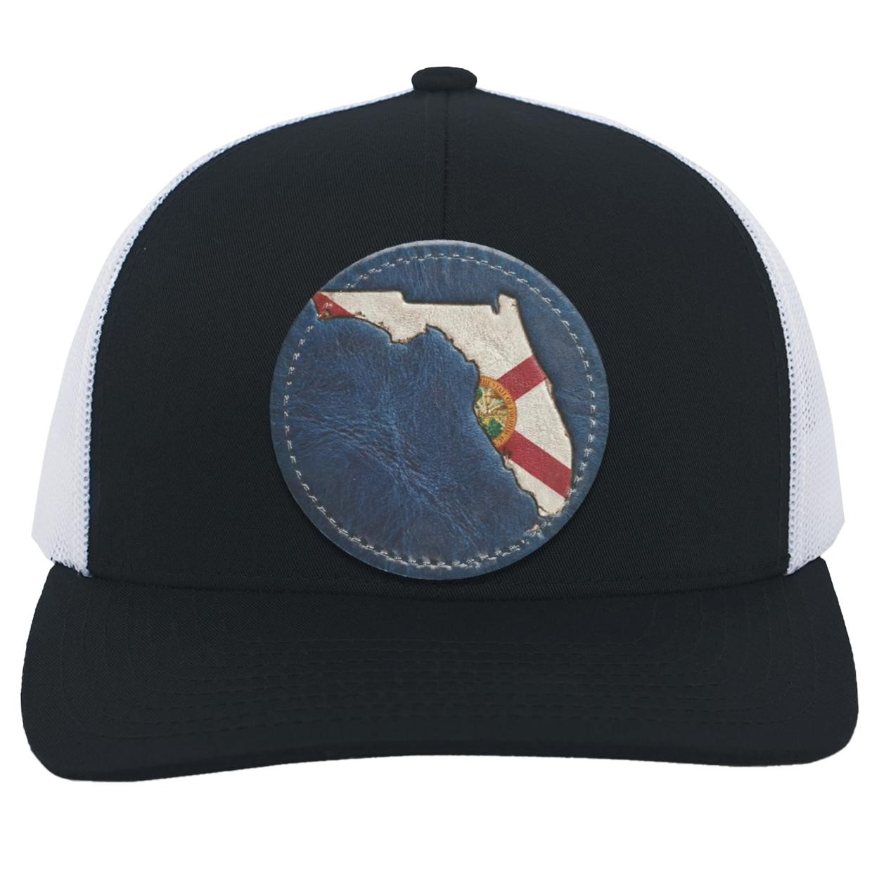 Florida Flag Leather Patch Trucker Hat | Sunshine State Pride, view 8
