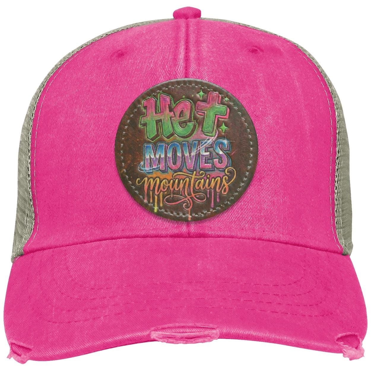 He Moves Mountains Patch Cap | Christian Trucker Hat, view 10