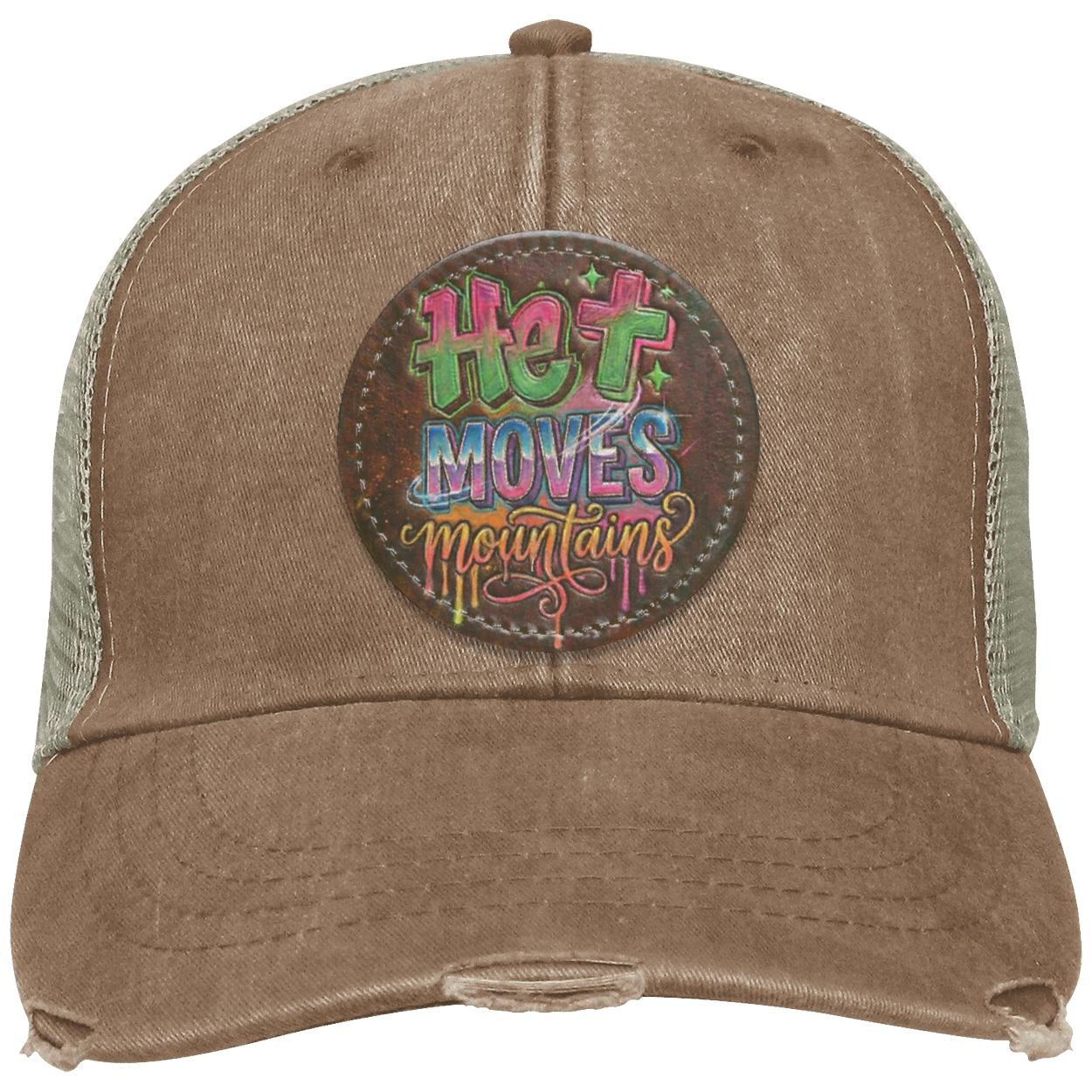He Moves Mountains Patch Cap | Christian Trucker Hat, view 5