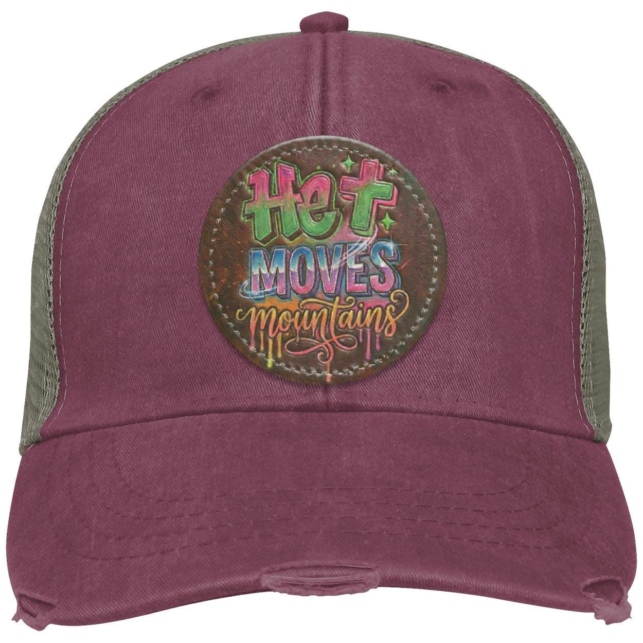 He Moves Mountains Patch Cap | Christian Trucker Hat, view 7