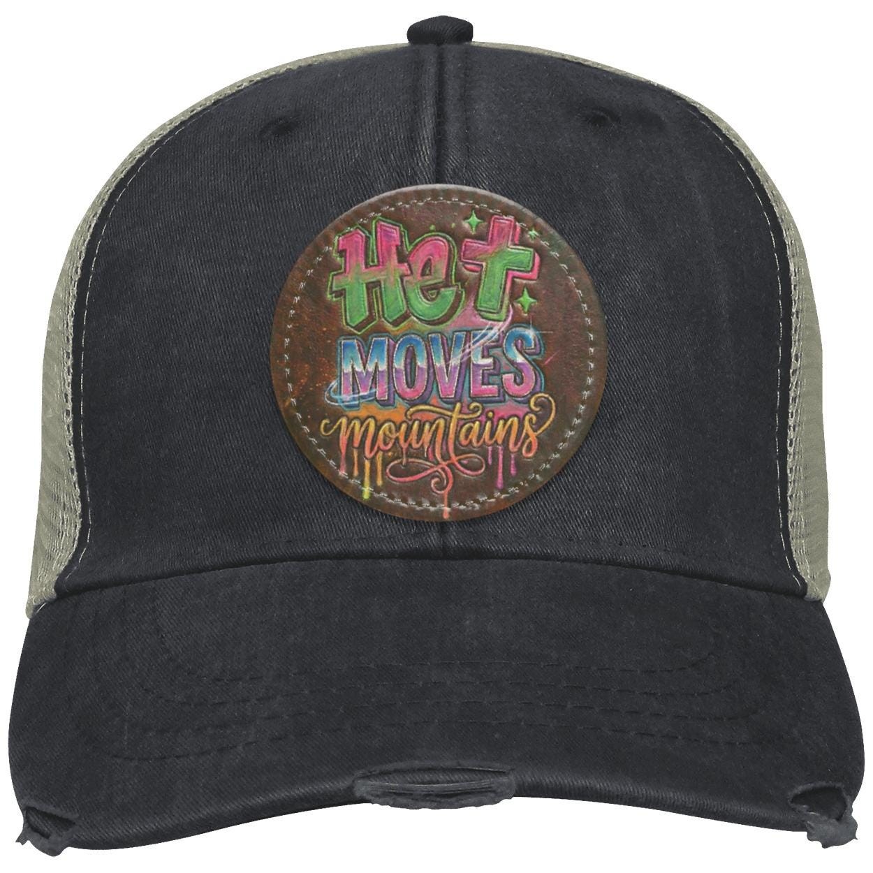 He Moves Mountains Patch Cap | Christian Trucker Hat, view 8