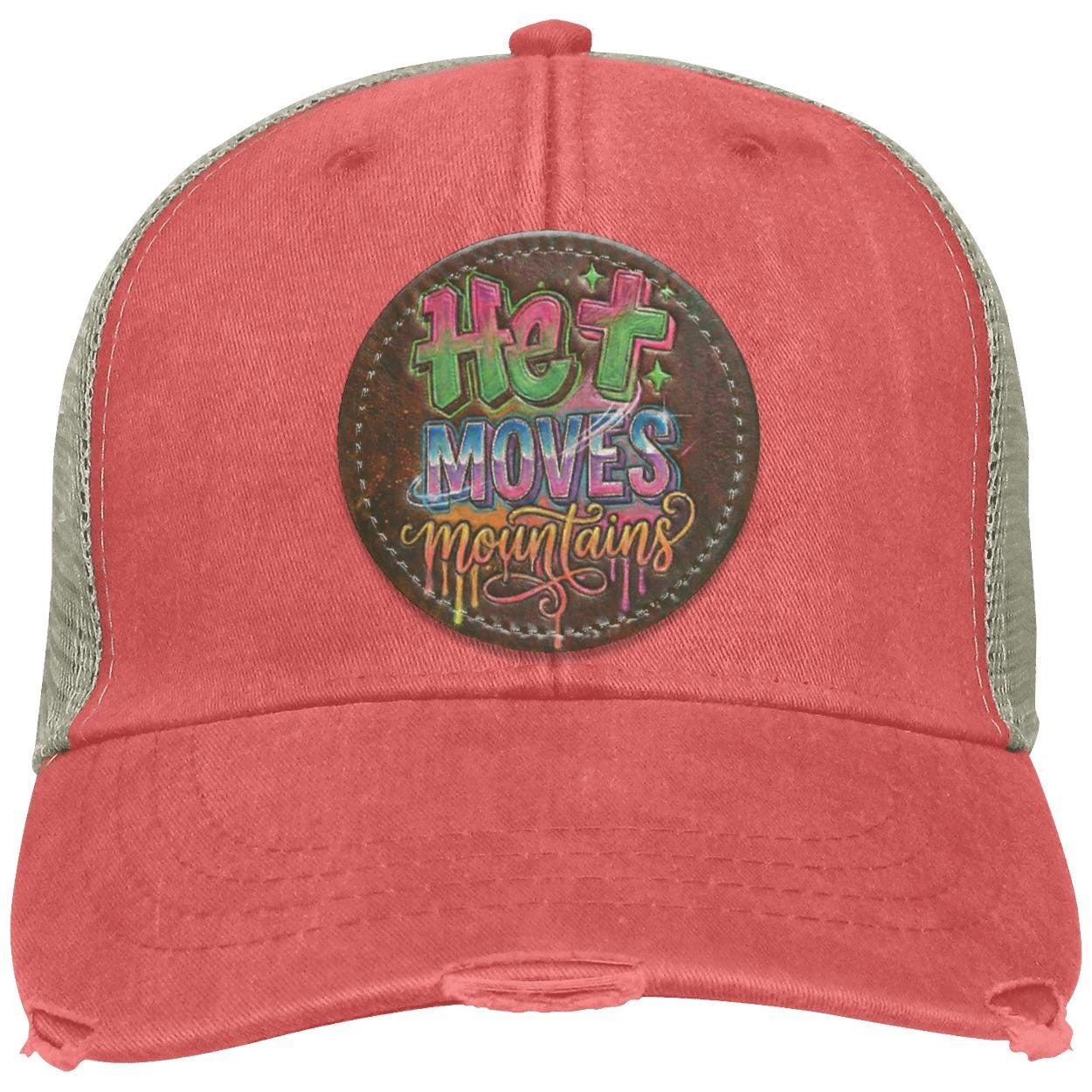 He Moves Mountains Patch Cap | Christian Trucker Hat, view 9