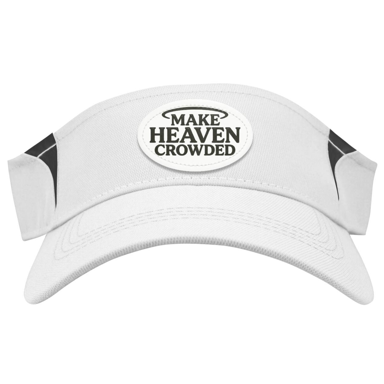 Make Heaven Crowded Visor – Christian Faith Headwear, Vegan Leather Patch, view 2