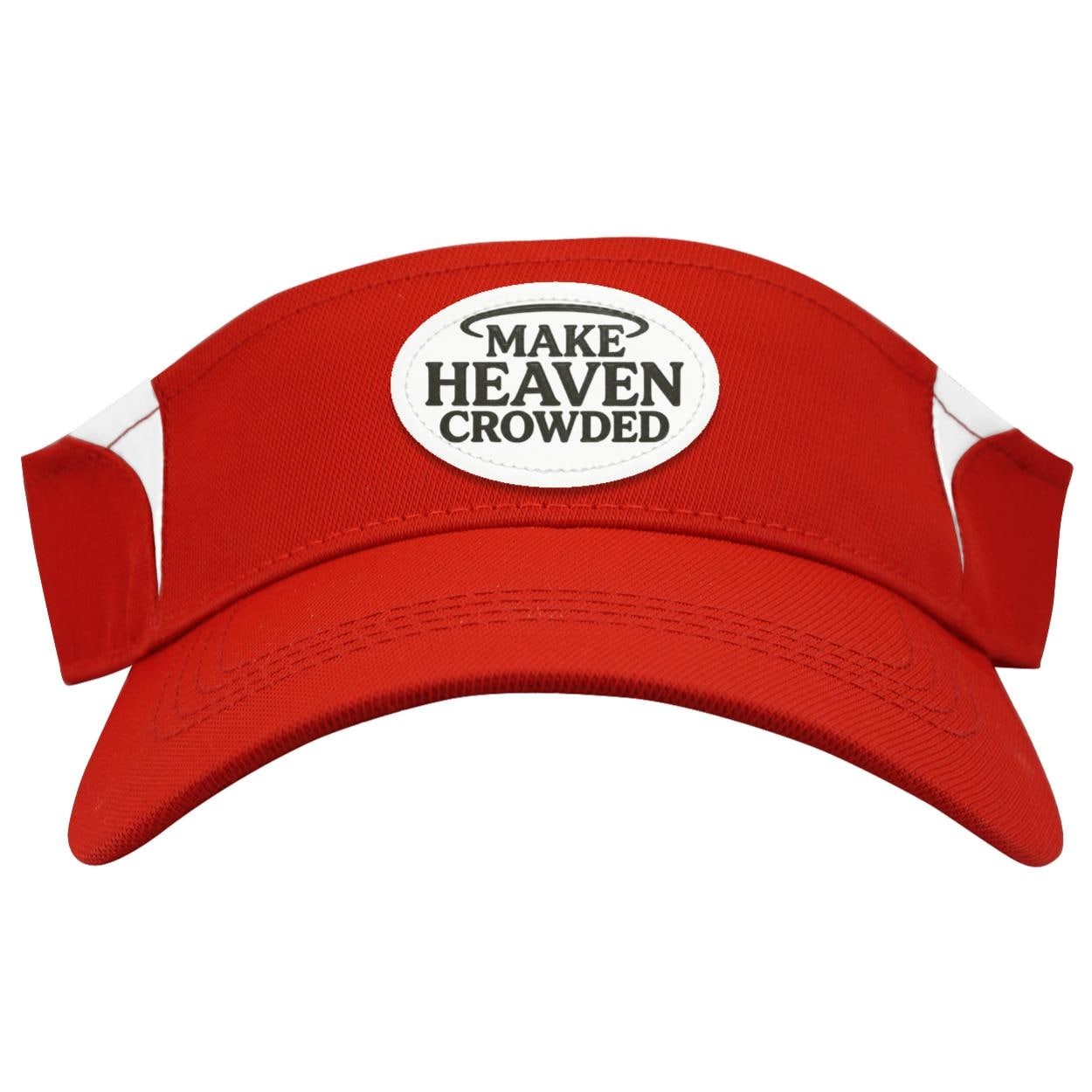 Make Heaven Crowded Visor – Christian Faith Headwear, Vegan Leather Patch, view 4
