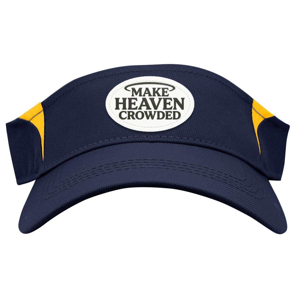Make Heaven Crowded Visor – Christian Faith Headwear, Vegan Leather Patch, view 5