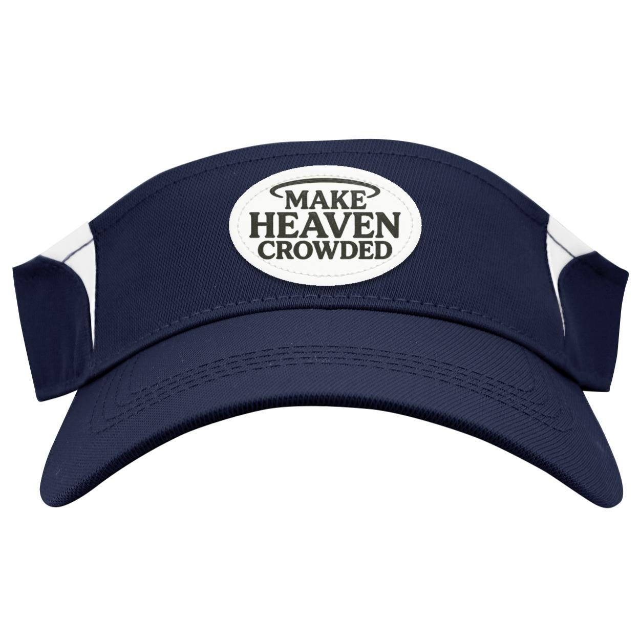 Make Heaven Crowded Visor – Christian Faith Headwear, Vegan Leather Patch, view 6