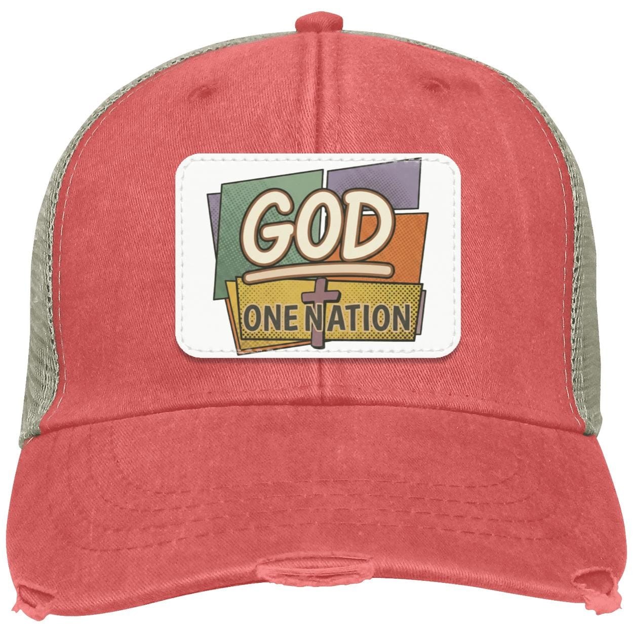 One Nation Under God | Retro Pop-Art Leather Patch Hat, view 8