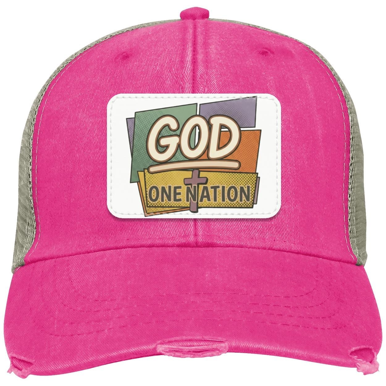 One Nation Under God | Retro Pop-Art Leather Patch Hat, view 9