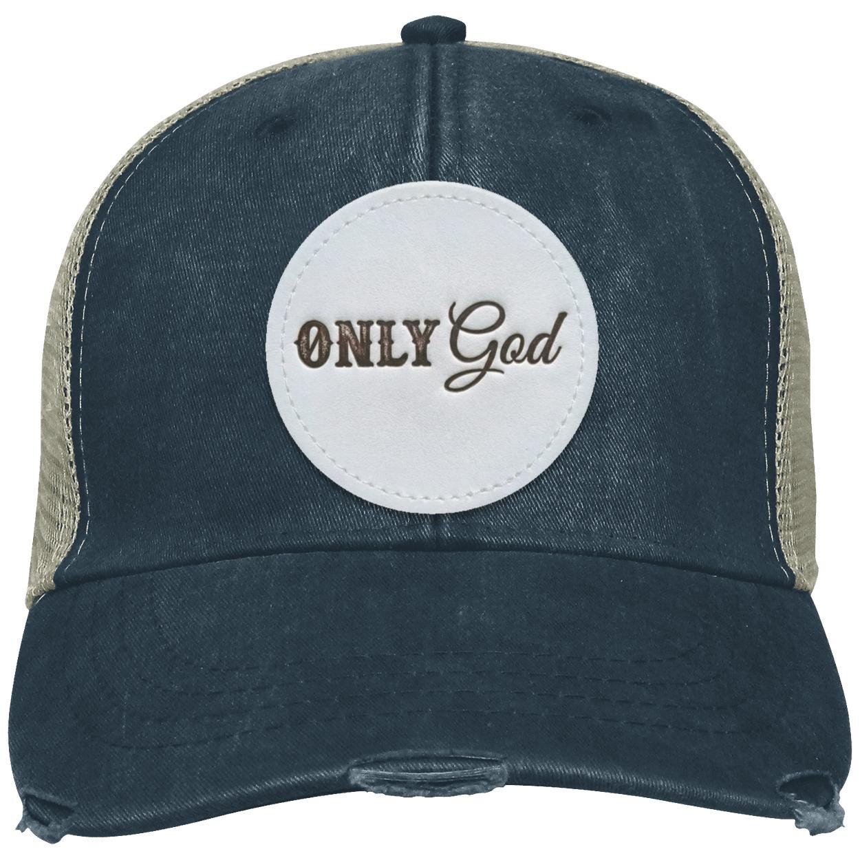 ONLY God Leather Patch Hat | Christian Trucker Hat | Faith Cap