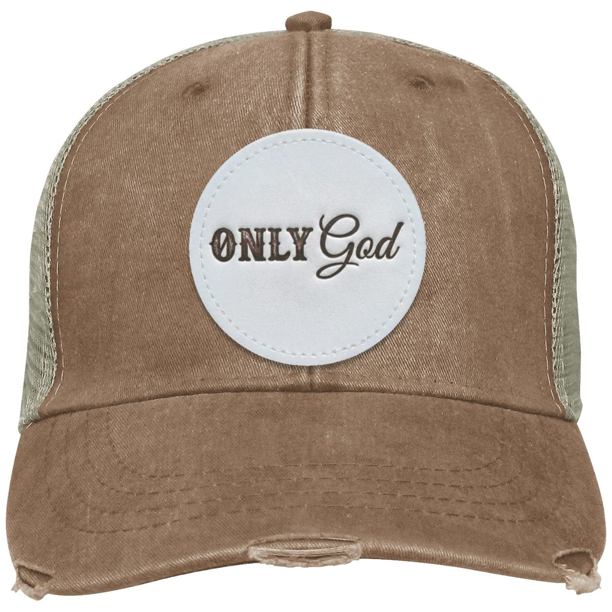 ONLY God Leather Patch Hat | Christian Trucker Hat | Faith Cap, view 2