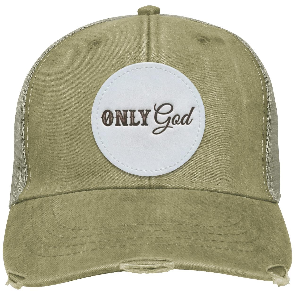 ONLY God Leather Patch Hat | Christian Trucker Hat | Faith Cap, view 3