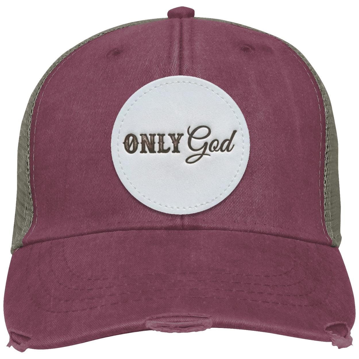 ONLY God Leather Patch Hat | Christian Trucker Hat | Faith Cap, view 5