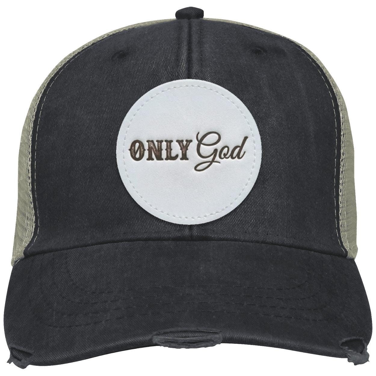 ONLY God Leather Patch Hat | Christian Trucker Hat | Faith Cap, view 6