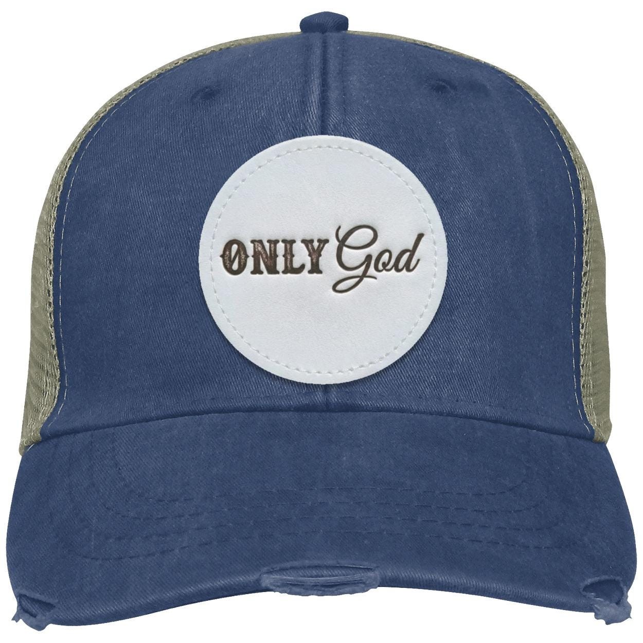 ONLY God Leather Patch Hat | Christian Trucker Hat | Faith Cap, view 7