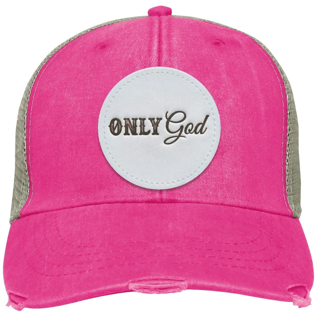ONLY God Leather Patch Hat | Christian Trucker Hat | Faith Cap, view 9