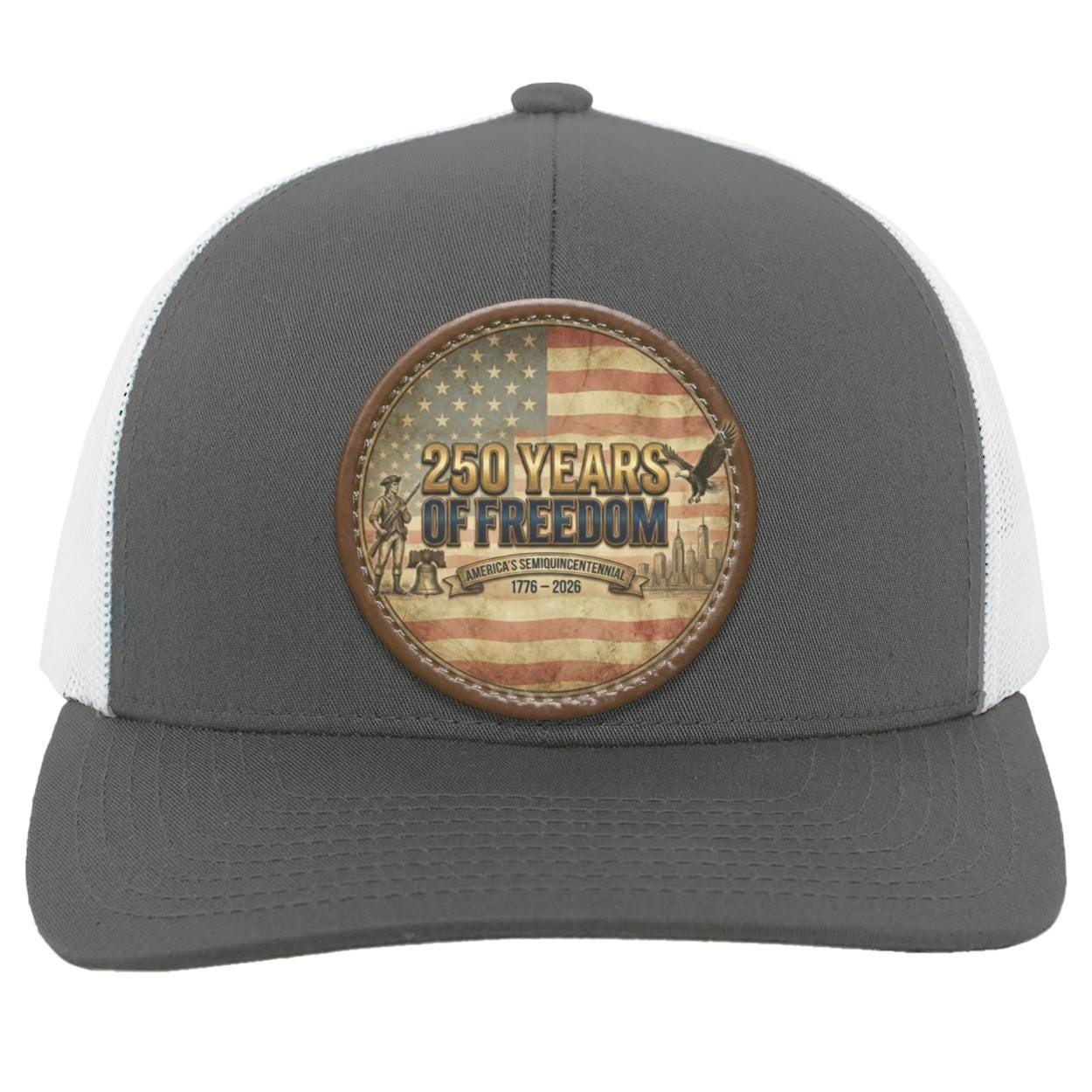 Semiquincentennial Trucker Hat | 250 Years of Freedom Patch, view 3
