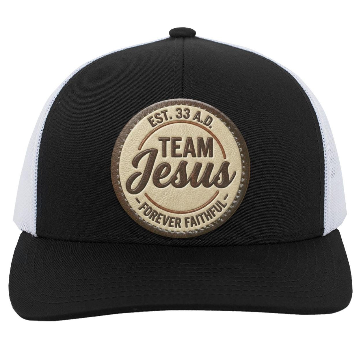 Team Jesus | Vegan Leather Patch | Christian Trucker Hat, view 10