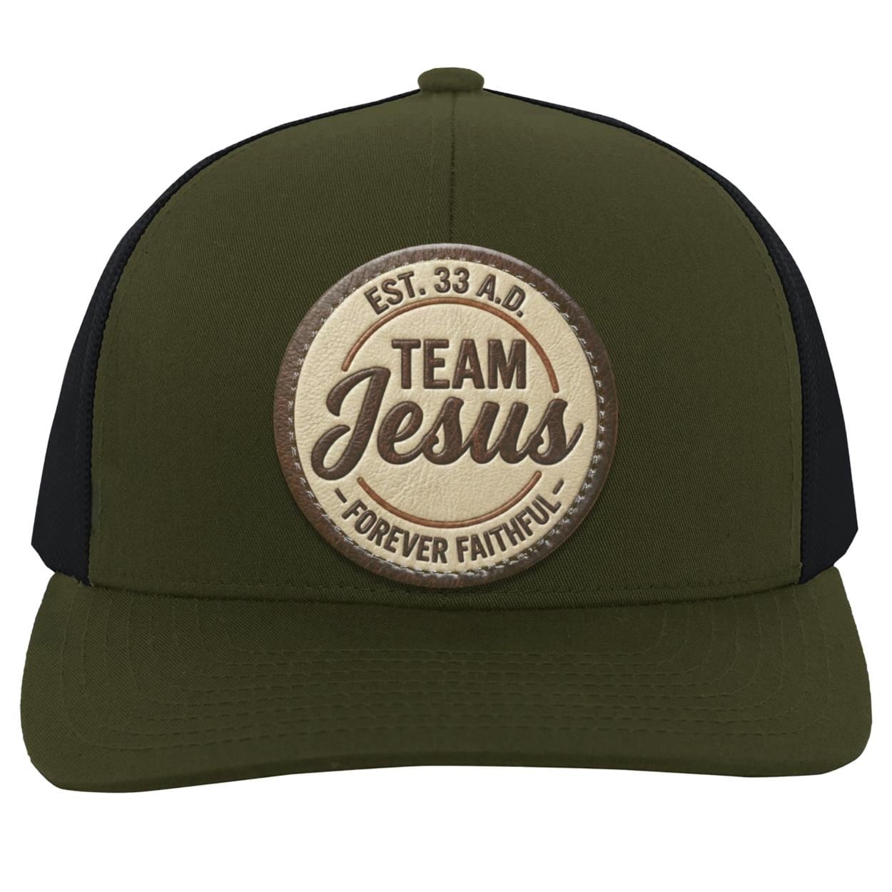 Team Jesus | Vegan Leather Patch | Christian Trucker Hat, view 5