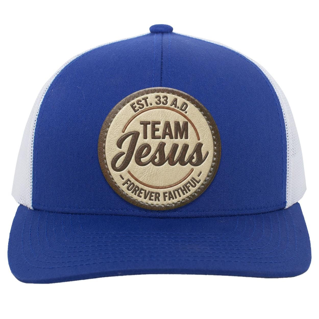 Team Jesus | Vegan Leather Patch | Christian Trucker Hat, view 8