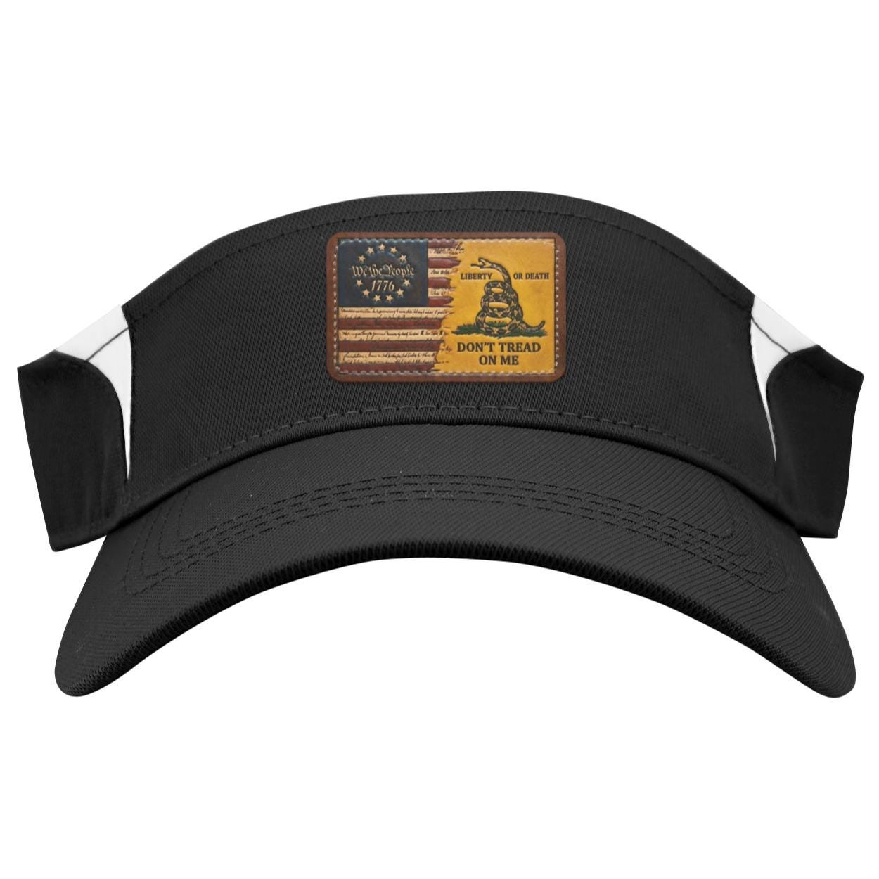 We The People Visor: Dry Zone, Polyester Twill, Sublimated Patch, view 2