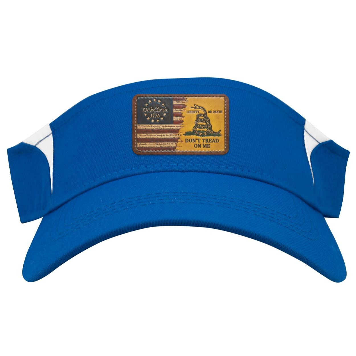 We The People Visor: Dry Zone, Polyester Twill, Sublimated Patch, view 3