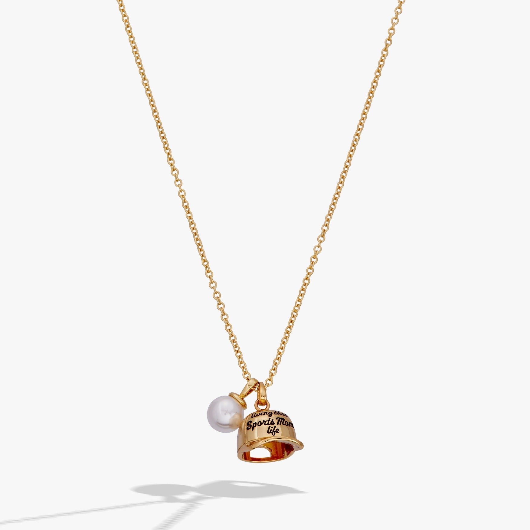 Living That Sports Mom Life Baseball Charm Necklace from Rayline Variety