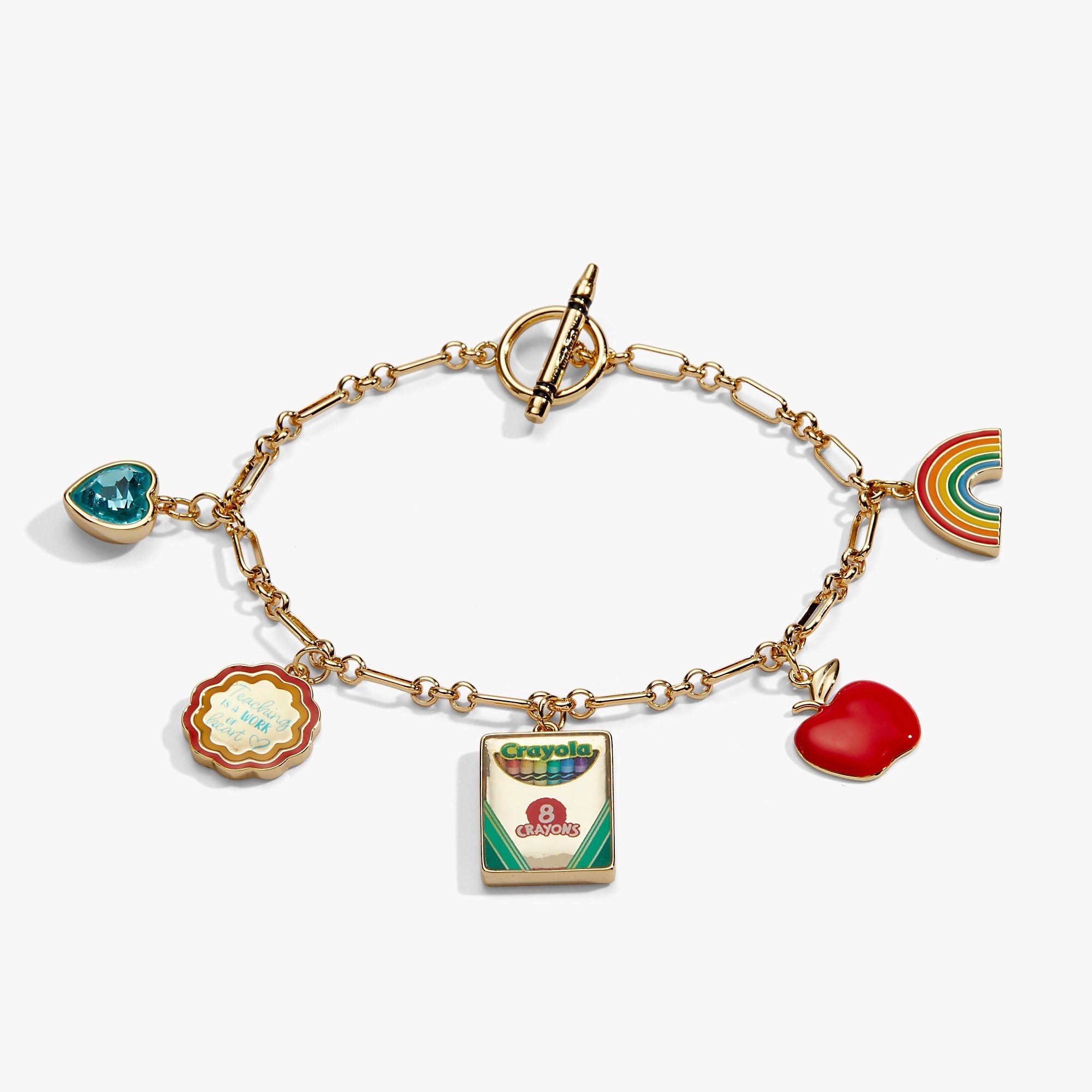 Crayola Teaching Is A Work Of Heart Toggle Bracelet from Rayline Variety