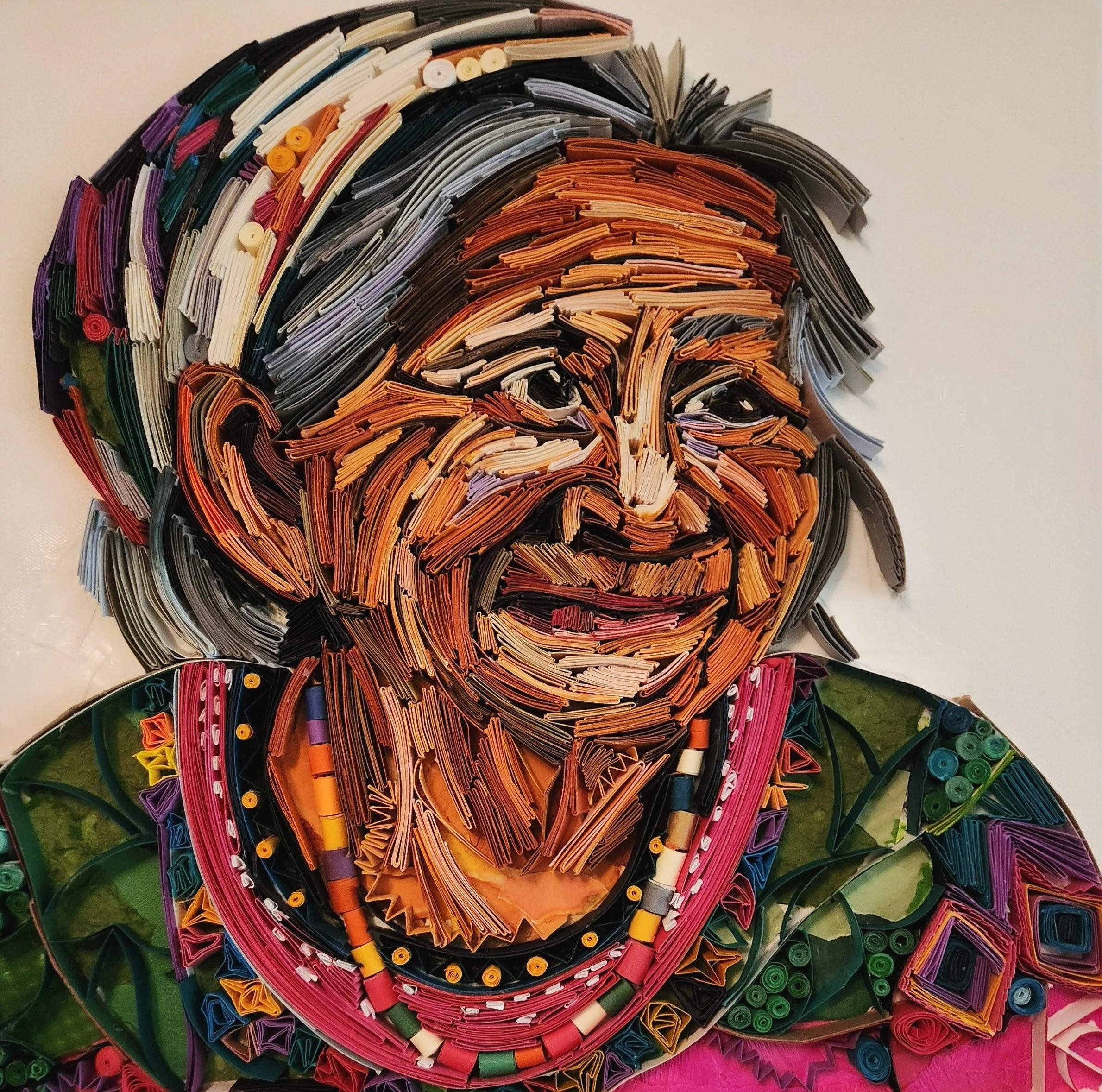Huipil, paper portrait by Kairee Cardoso