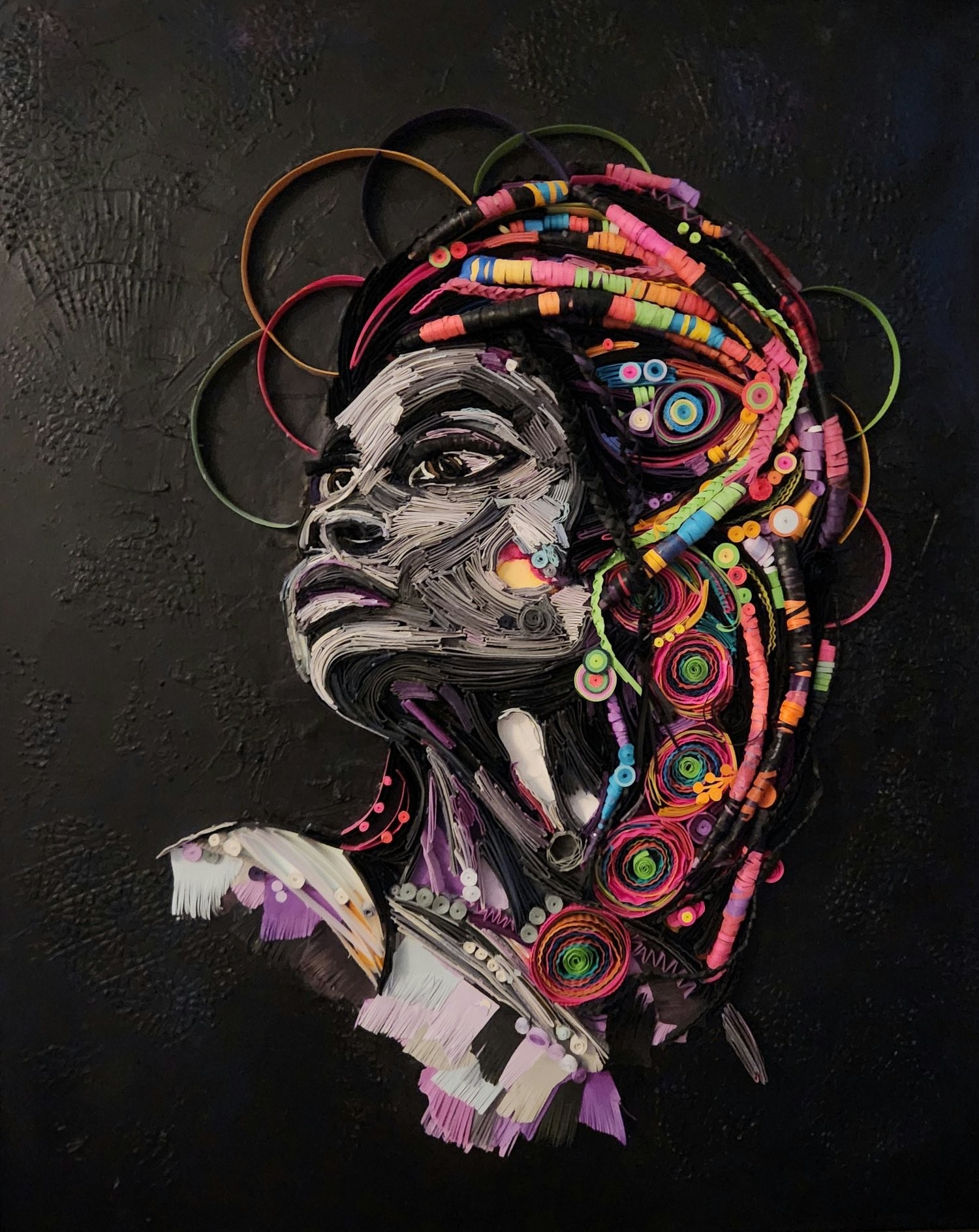 Kaleidoscope, paper portrait by Kairee Cardoso