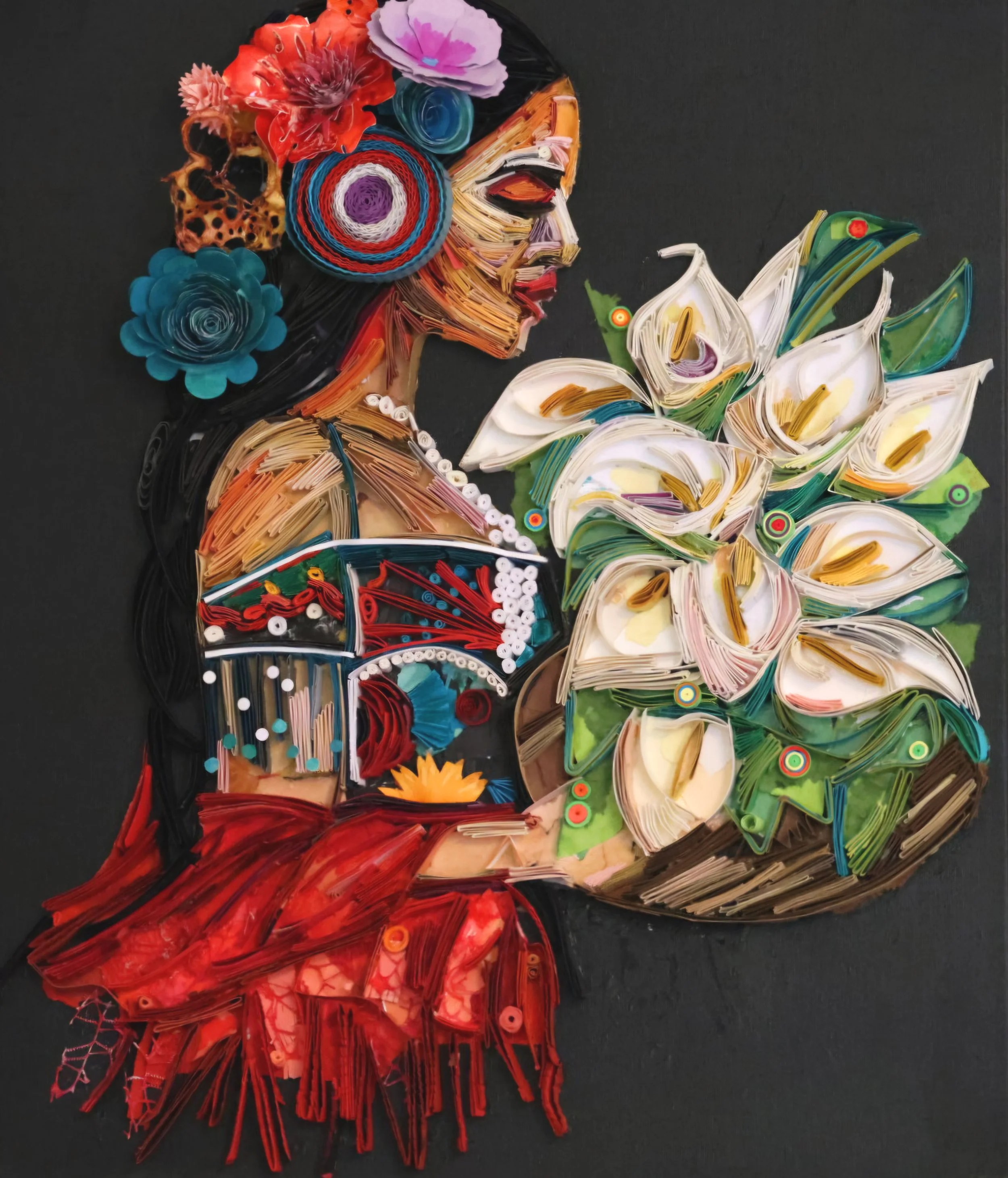 The Market, a dimensional paper portrait by Kairee Cardoso