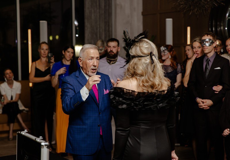 boB performing close-up magic for event guests