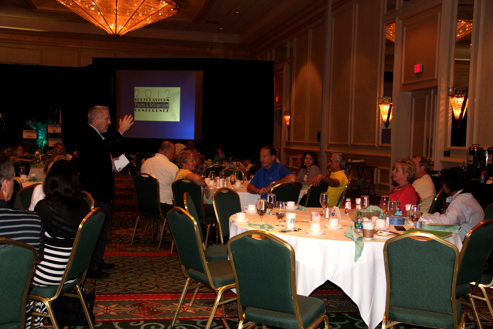 boB performing for guests at a banquet event