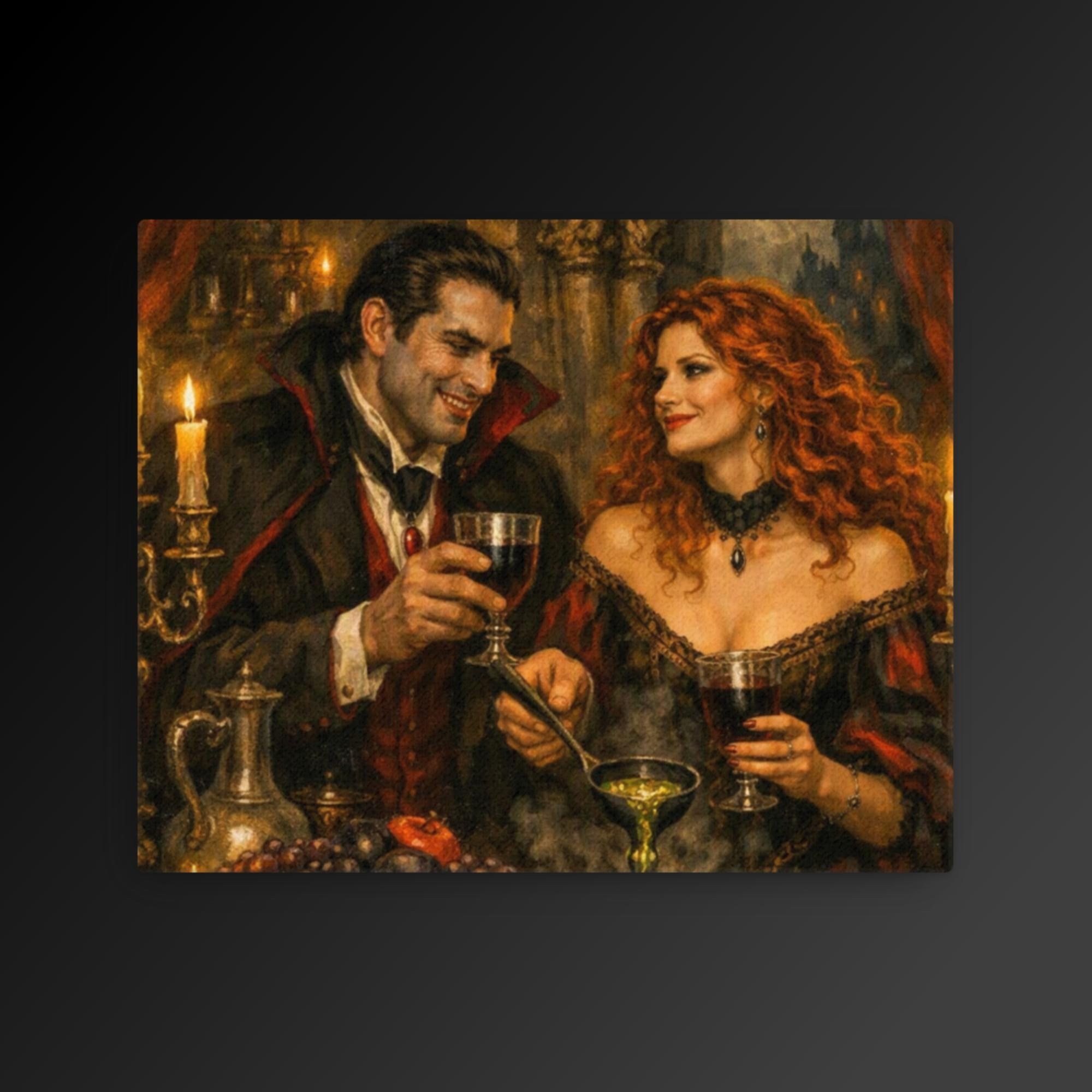 Candlelit gothic castle artwork